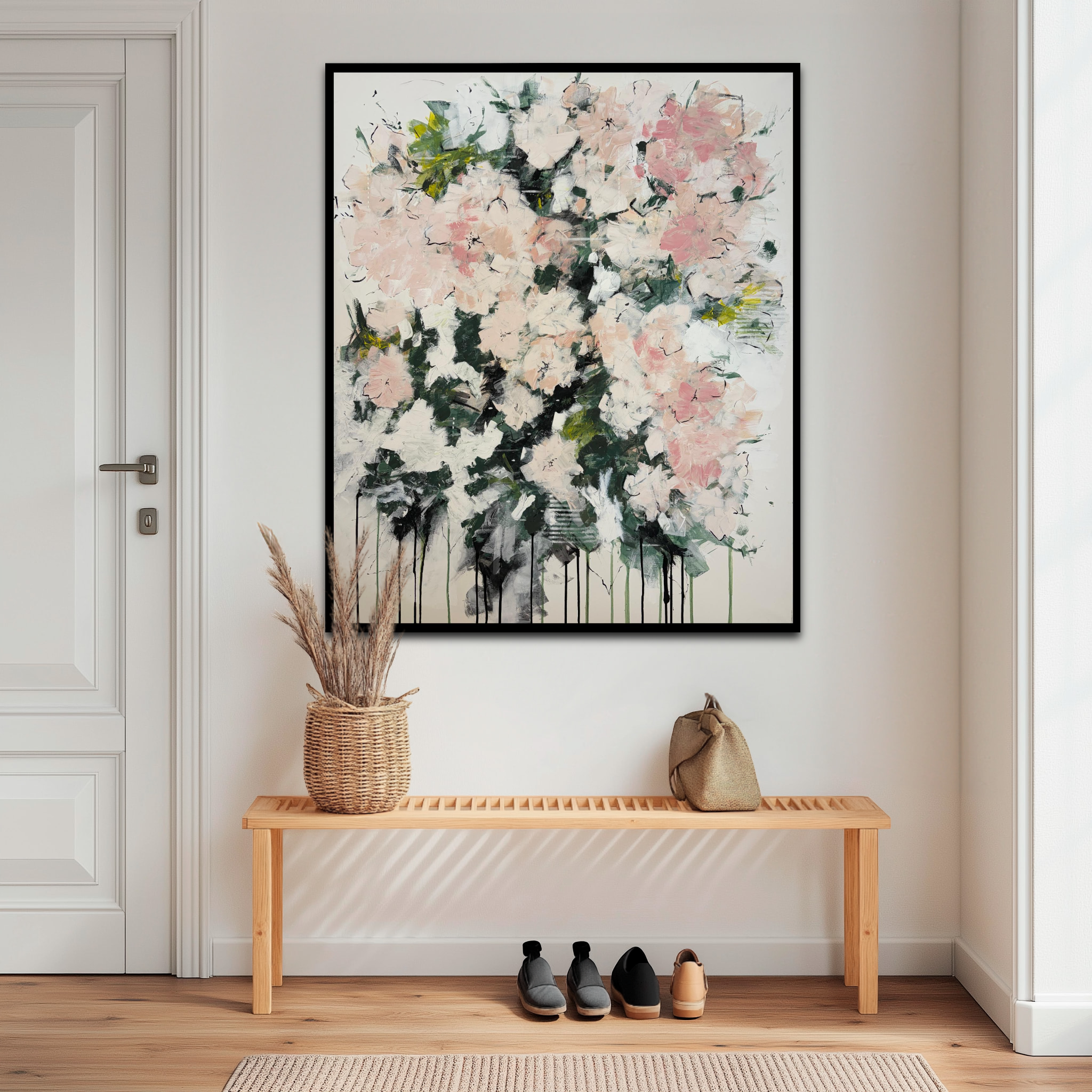 Painting displayed in a domestic interior